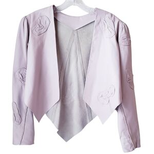 Vintage Light Purple Leather Jacket